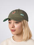 Бейсболка COASTAL арт. 6P Curved Visor Palm Cross (оливковый)